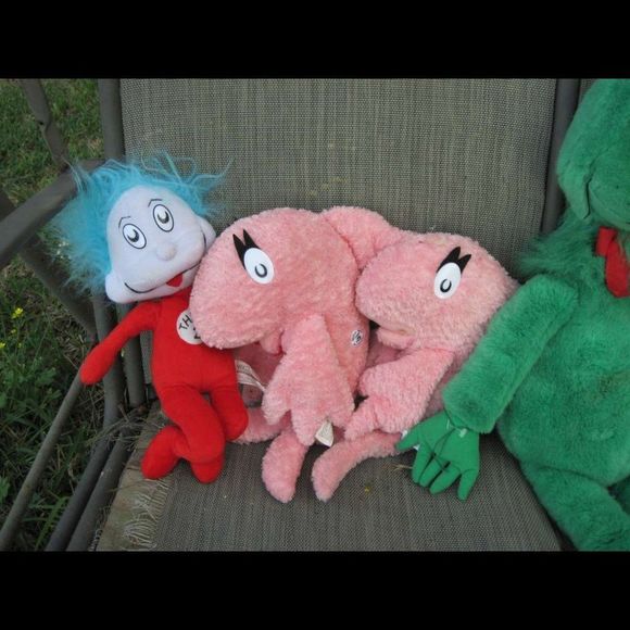 10 Dr. Seuss Plushes Grinch Sneetch Lorax Sam Spot Max Thing 2 Fish Classroom - Picture 3 of 16